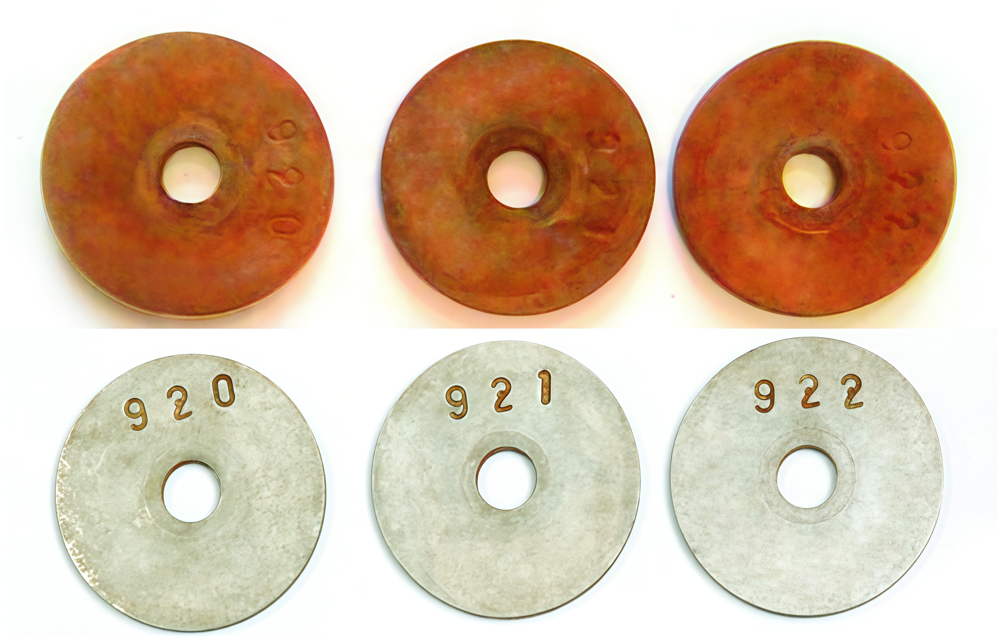 Рис. 2. Внешний вид контрольных образцов после консервации котлов на 5 месяцев. Image